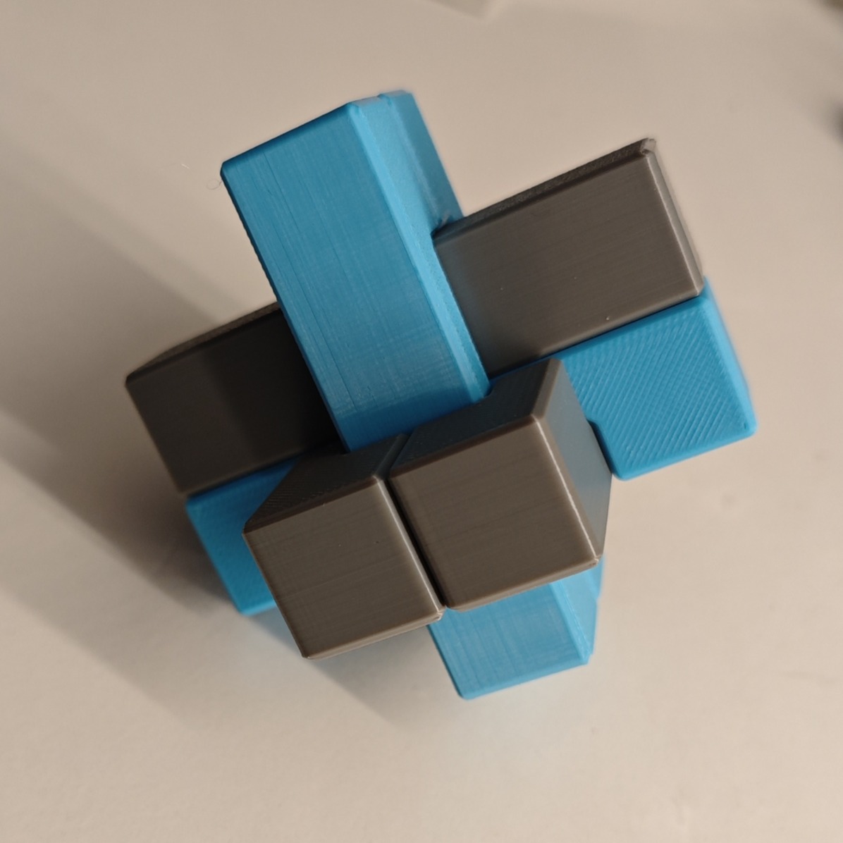 Devil’s Knot Burr Puzzle – Interlocking Brain Teaser | Teufelsknoten (3D Druck) — thumbnail 2