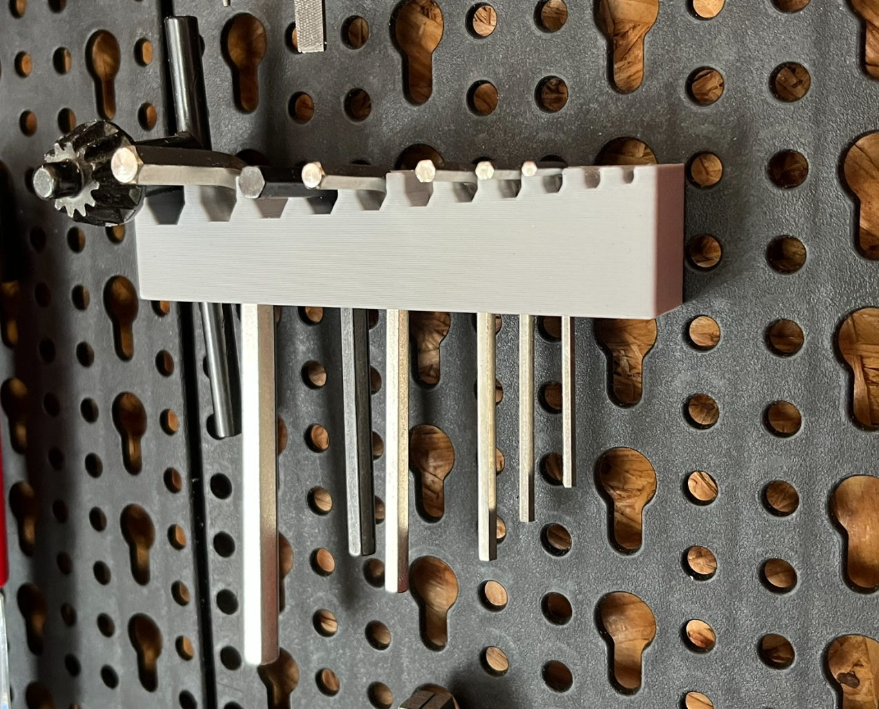 Allen keys / Imbus holder for Lidl PARKSIDE pegboard (simplified version)