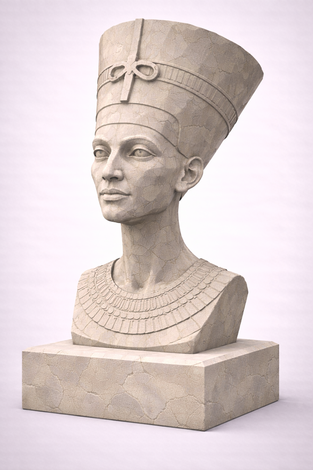 Nefretiti Statue Low Poly
