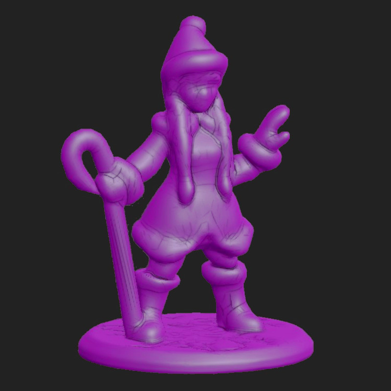 Cute Supportfree Santa Elf Female FDM Printing