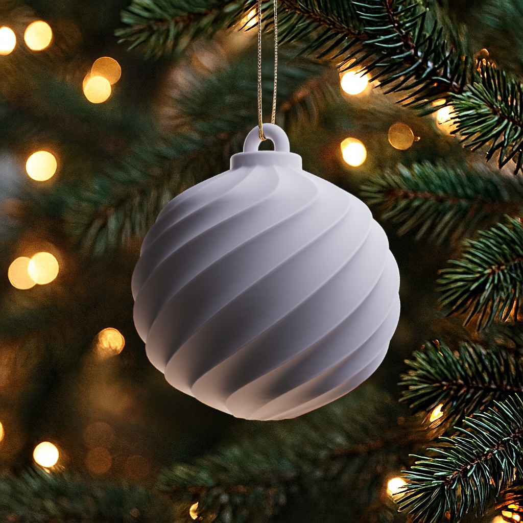 Modern Spiral Christmas Ornament (Support Free)
