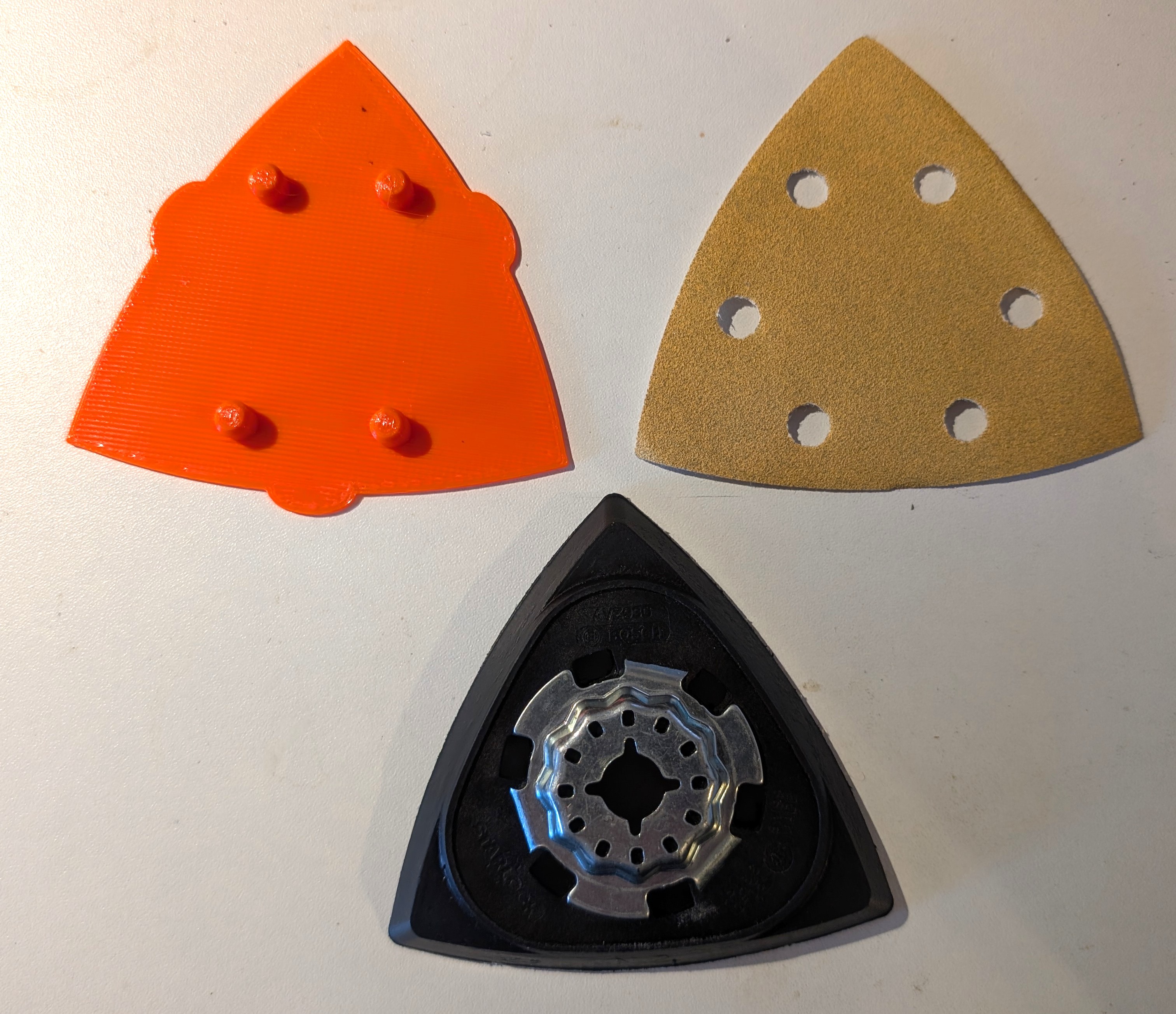 Sandpaper alignment jig for Bosch Delta
