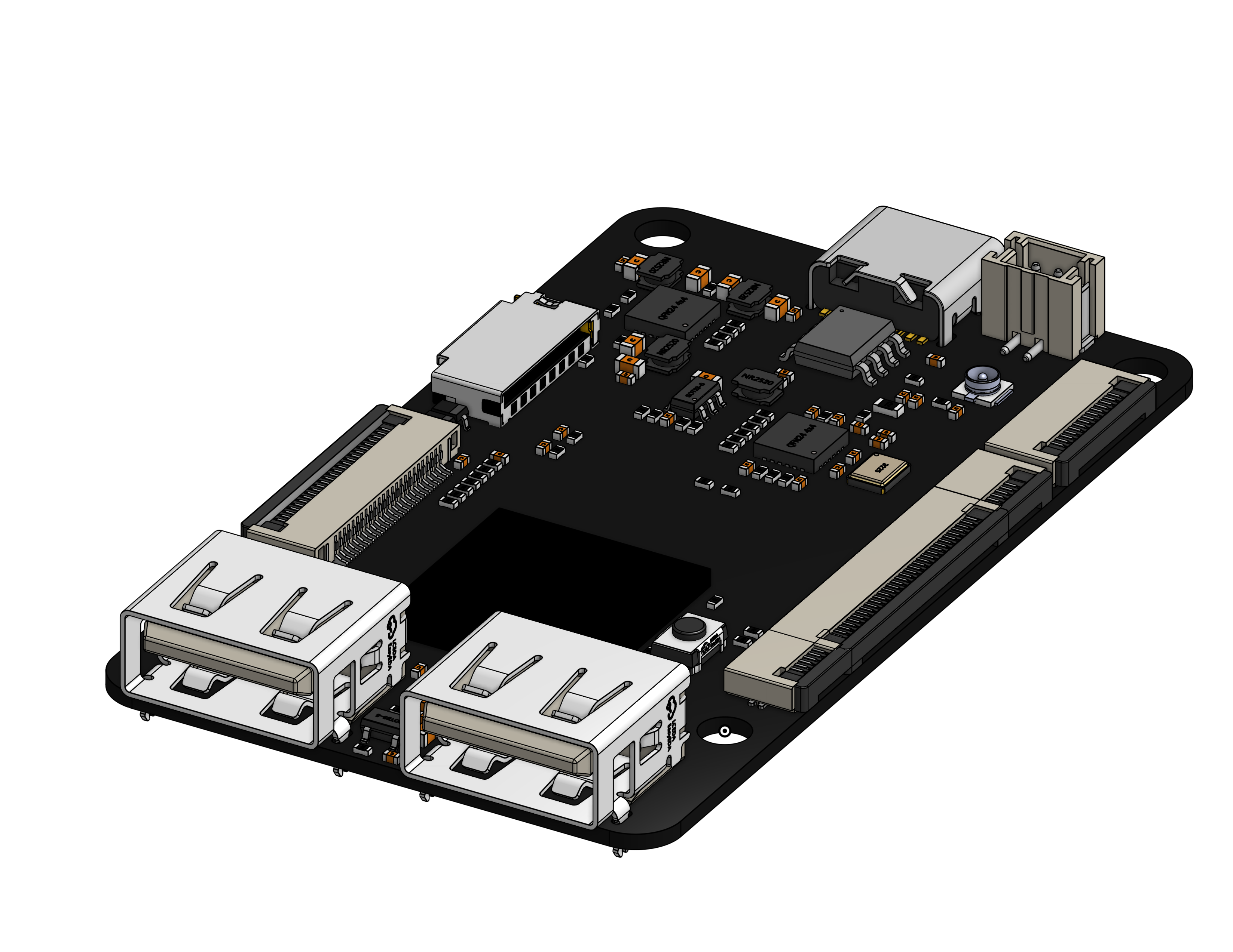 FLY Pi Lite V2.1 PCB 3D Model