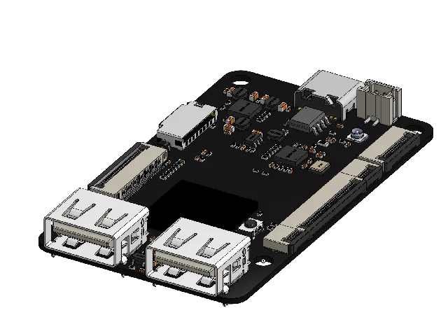 FLY Pi Lite V2.1 PCB 3D Model