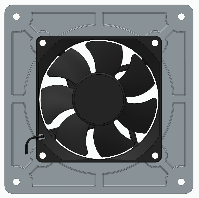 80mm Fan Center Adapter (Thin Edge) to 120mm Case V2