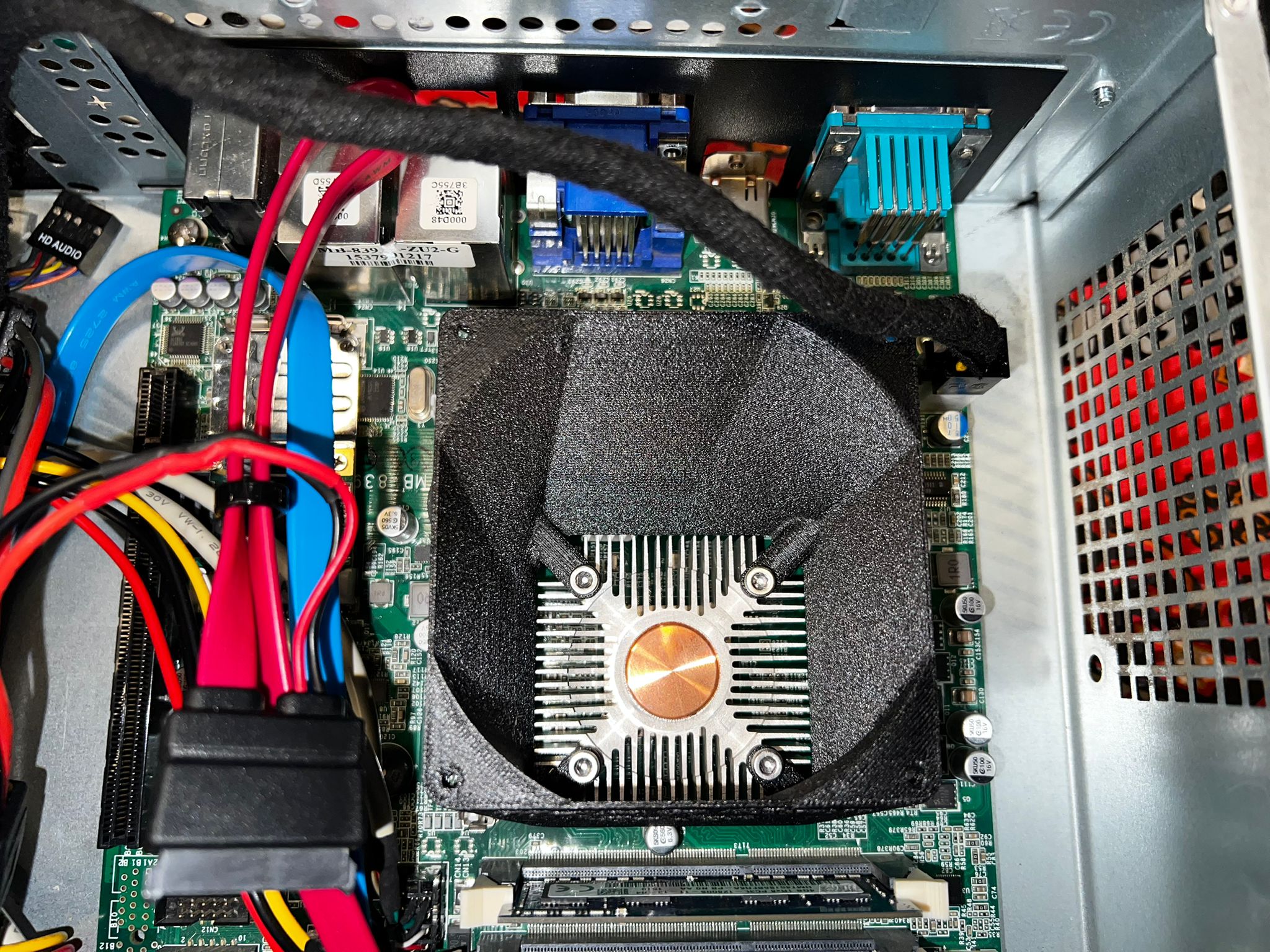 80mm to 40mm fan adapter for embeded cpus