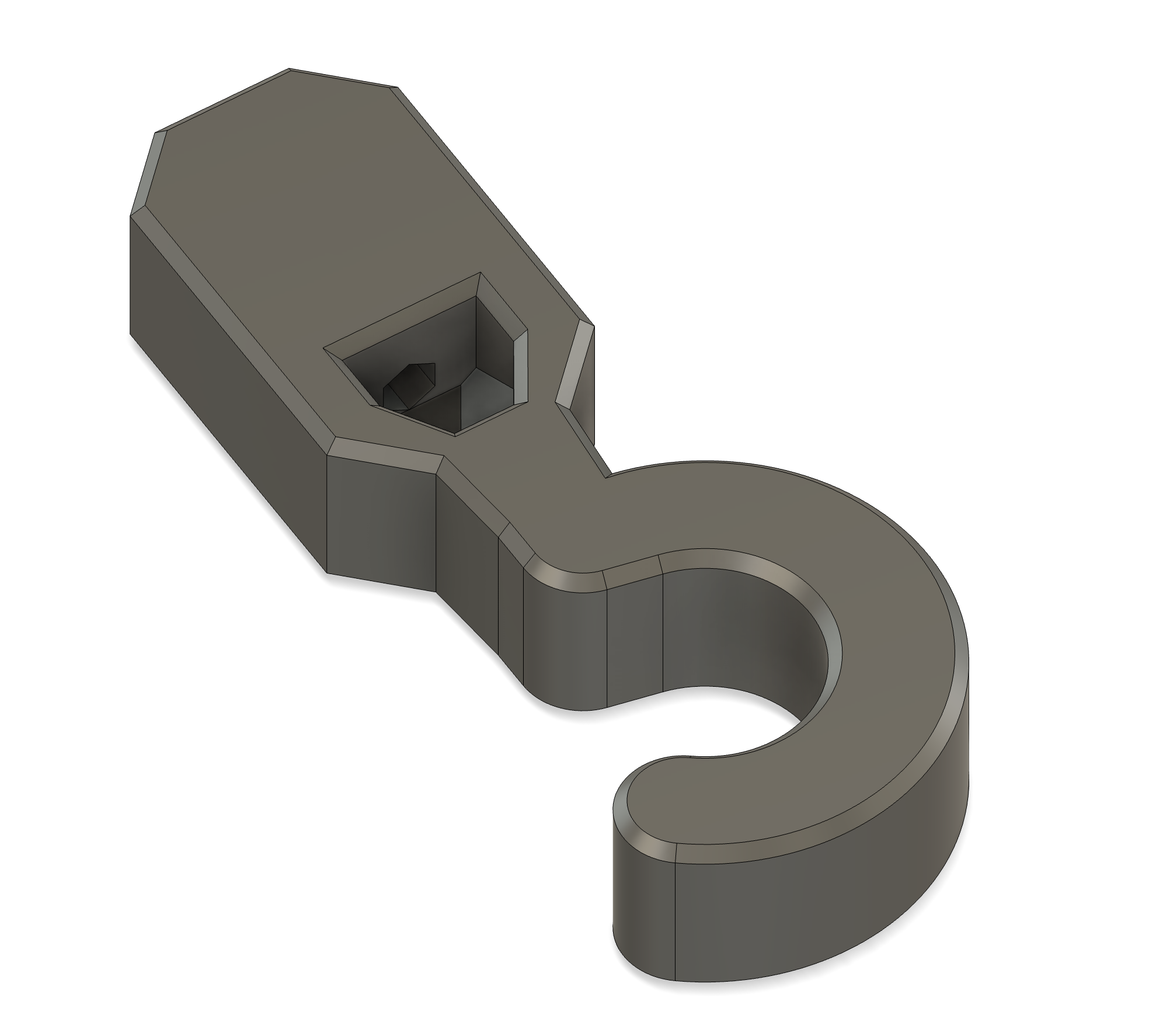 Small toy hook (string mount)