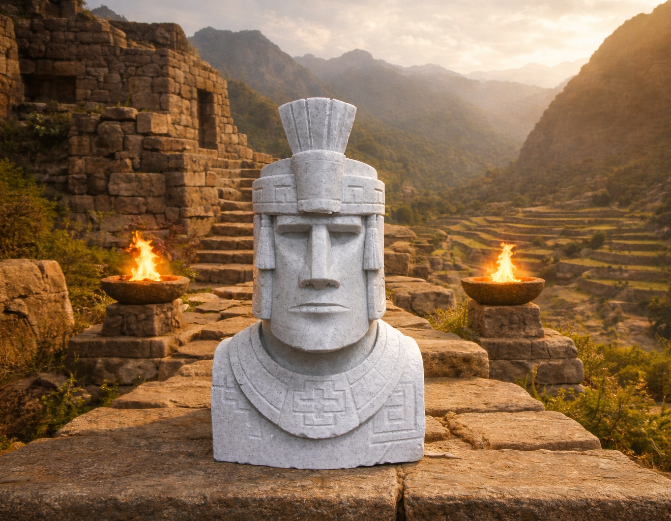 Inti Moai - Bust Inca 3D model by Julien Mairy