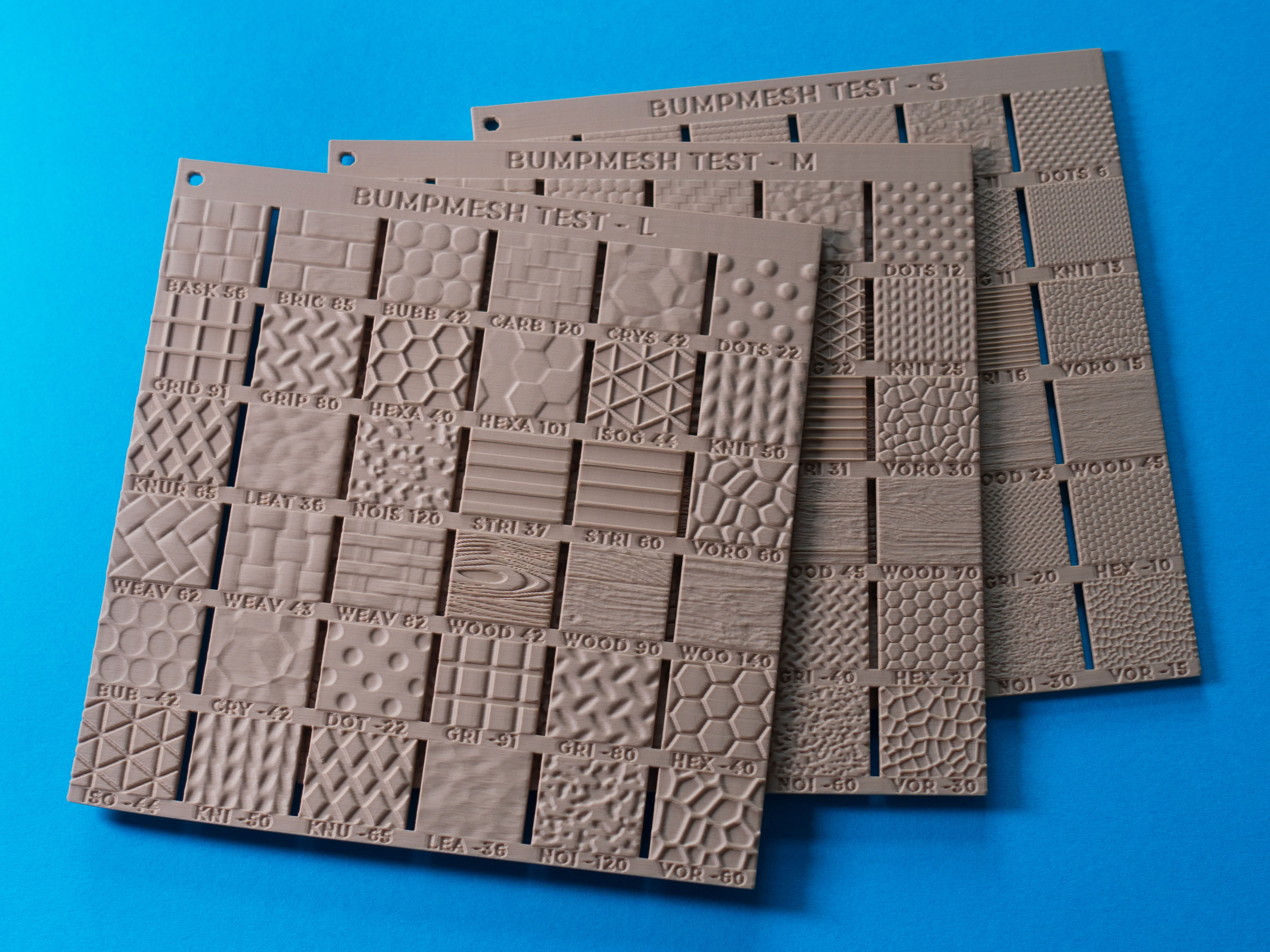 BumpMesh Test – Sample Plates for Default Textures