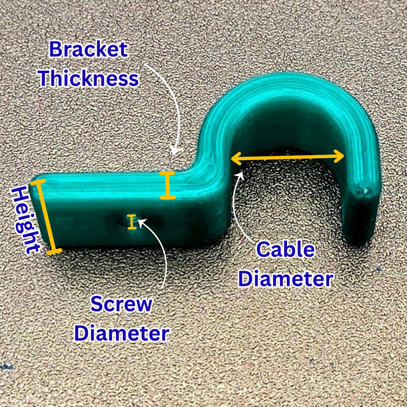 Screw-Mount Cable Clip by Lunar Prototypes | Download free STL model ...