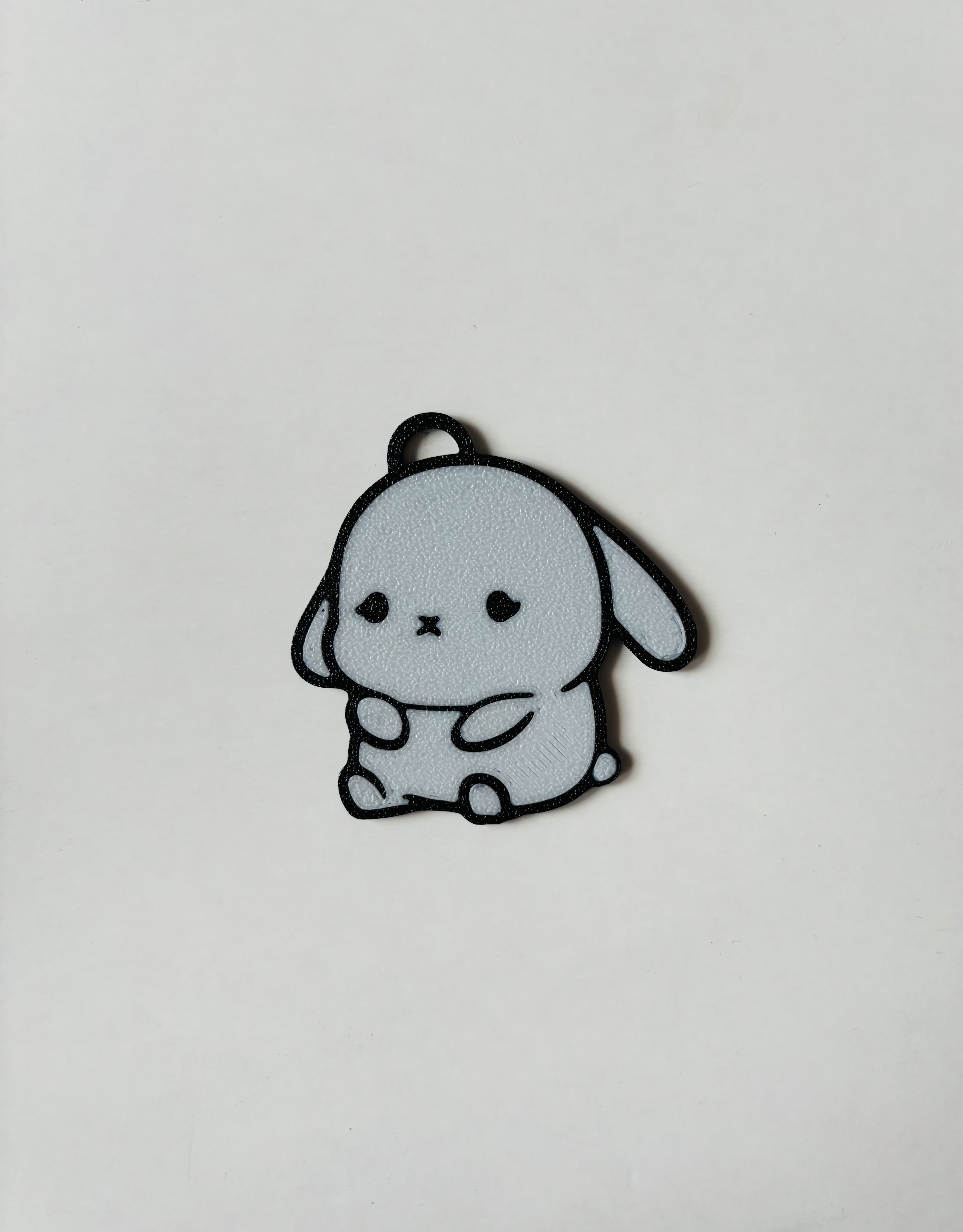 Sad bunny keychain