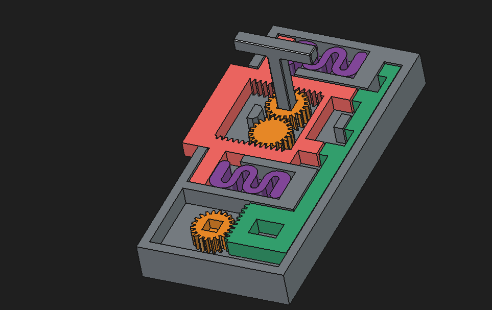 Miniatura 2 do modelo 3D Lock mechanism model