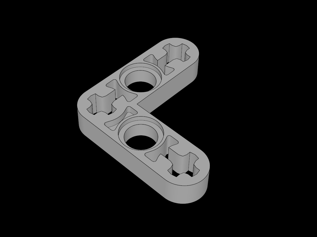 Lego Compatible (32056.dat) Technic Beam  3 x  3 x  0.5 Liftarm Bent 90
