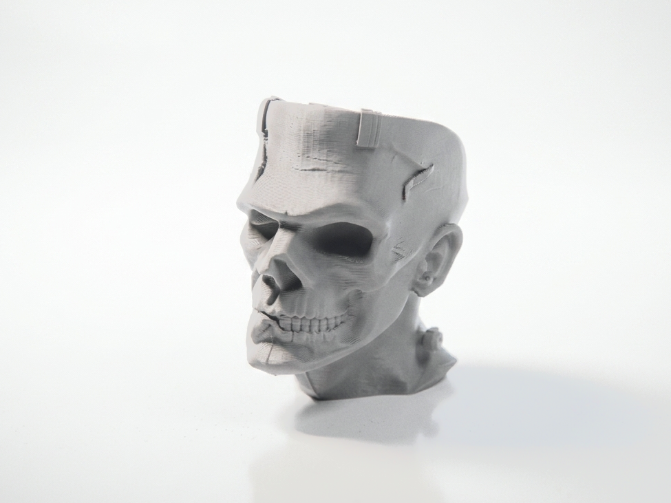 Half Skull Frankenstein Face Sculpture 3D Printable