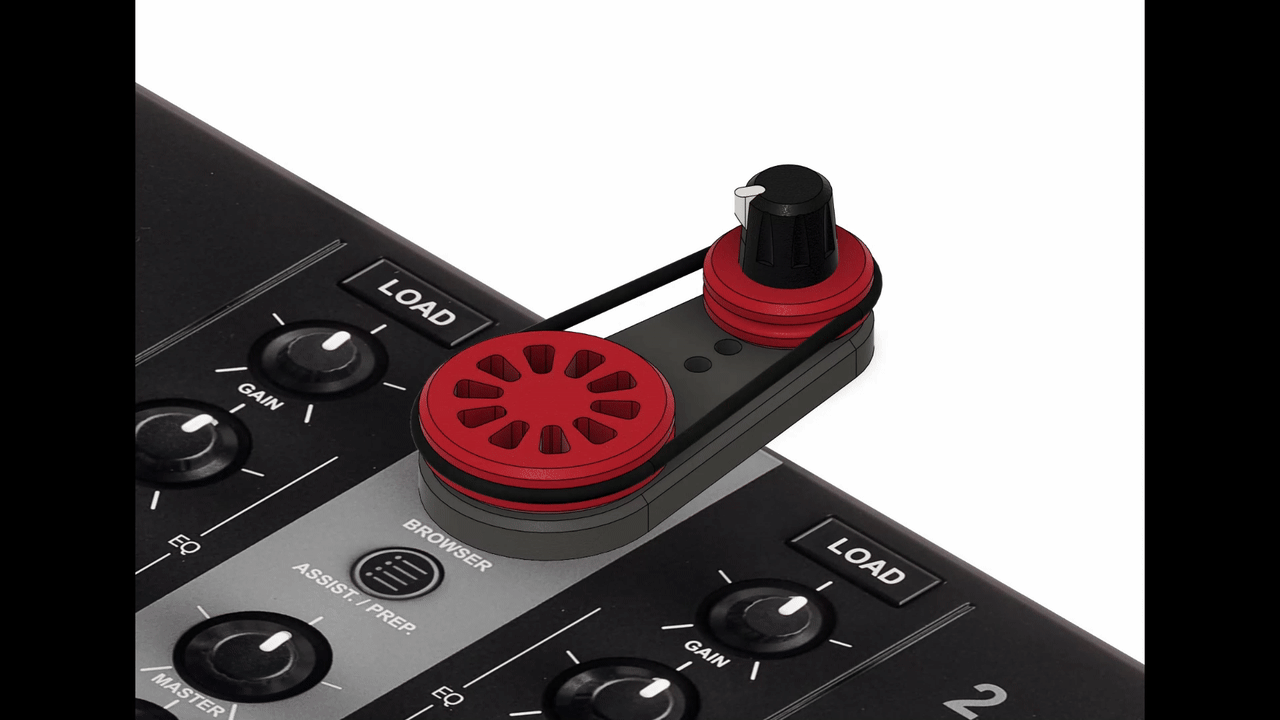 Improved High-Precision Encoder Knob with Gear-Down for Hercules DJ Controller