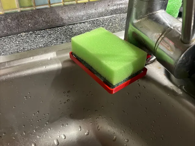 Sponge holder with Zip/cable tie