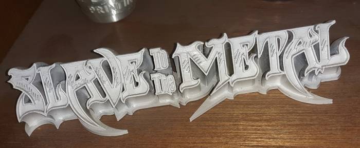 Slave To The Metal – Sweeping Heavy Metal Text Display