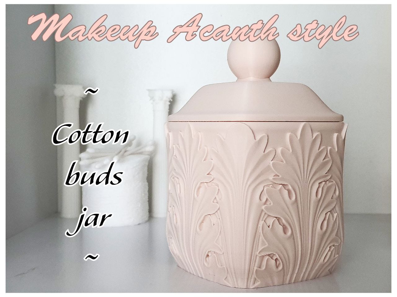 Cotton Buds jar (Acanth style)