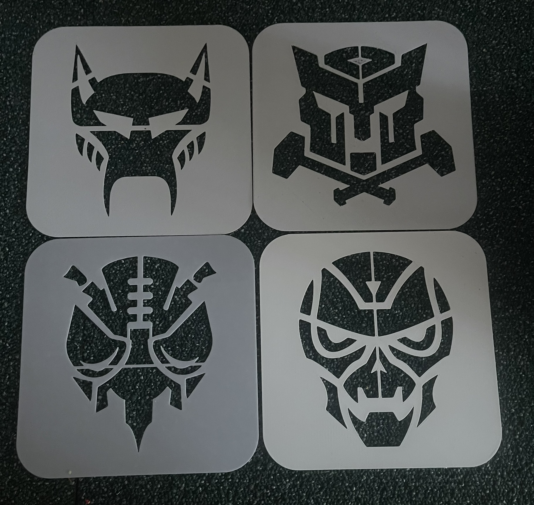 8x Transformers Insignia - Stencils for Airbrush, Brush, Pencil or Sponge