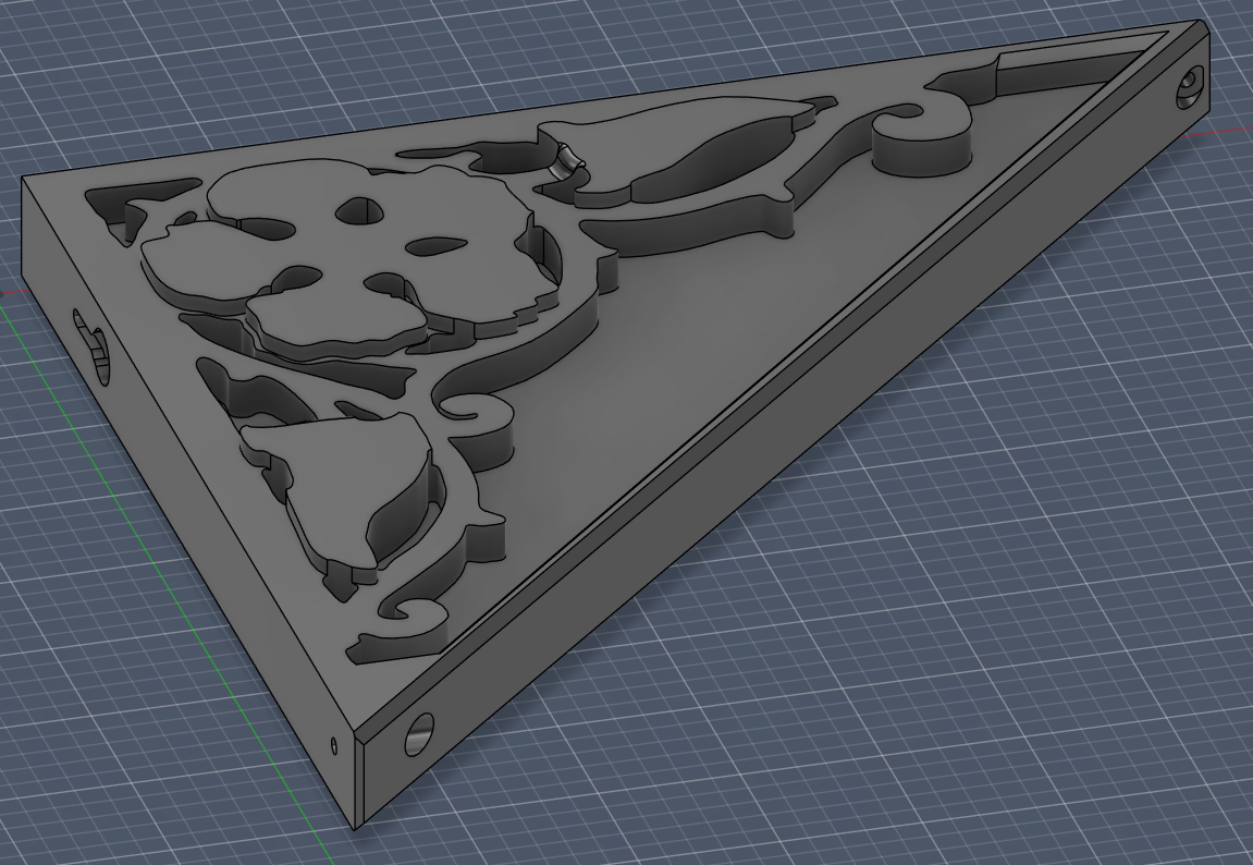 Miniatura 4 do modelo 3D Decorative Shelf bracket