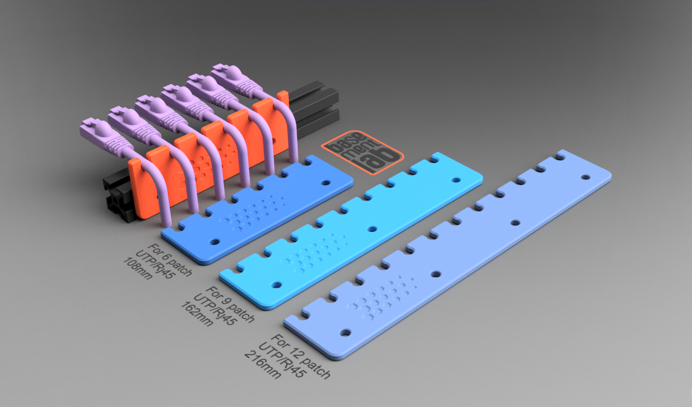 RJ45 Universal Patch Cable Manager for Alu2020 Profile