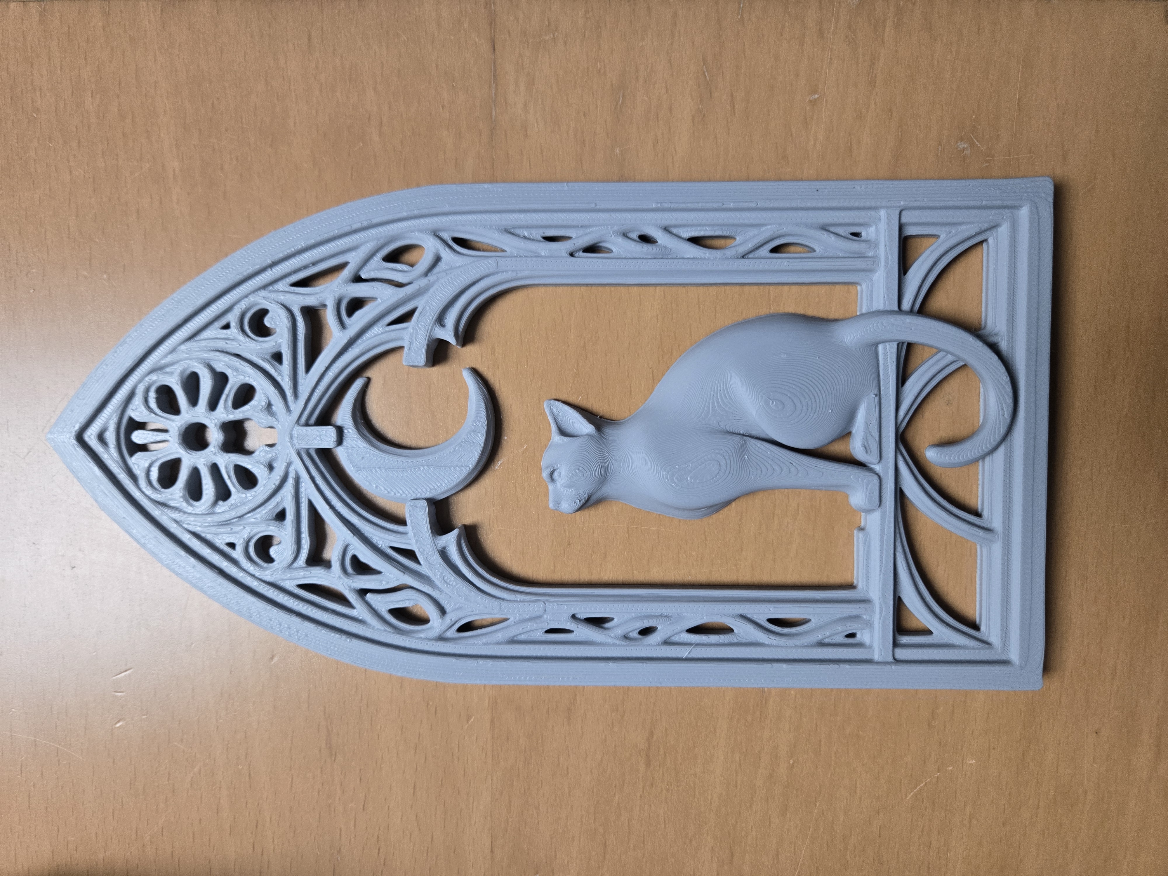 Gothic Moon Cat Window Silhouette