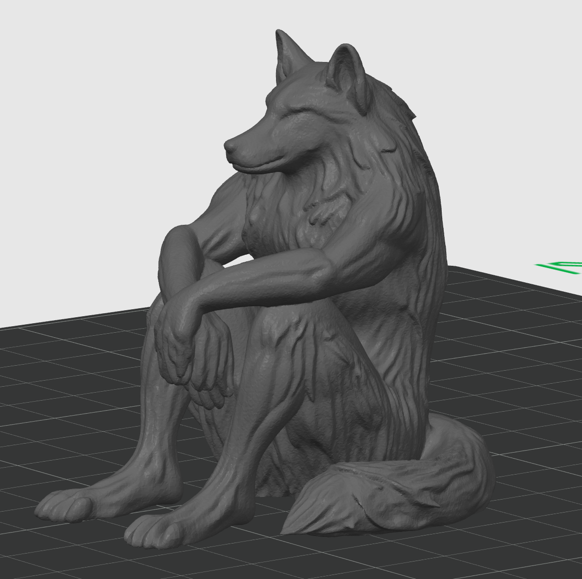 Alpha Werewolf Meme 3D Model — miniatura 2