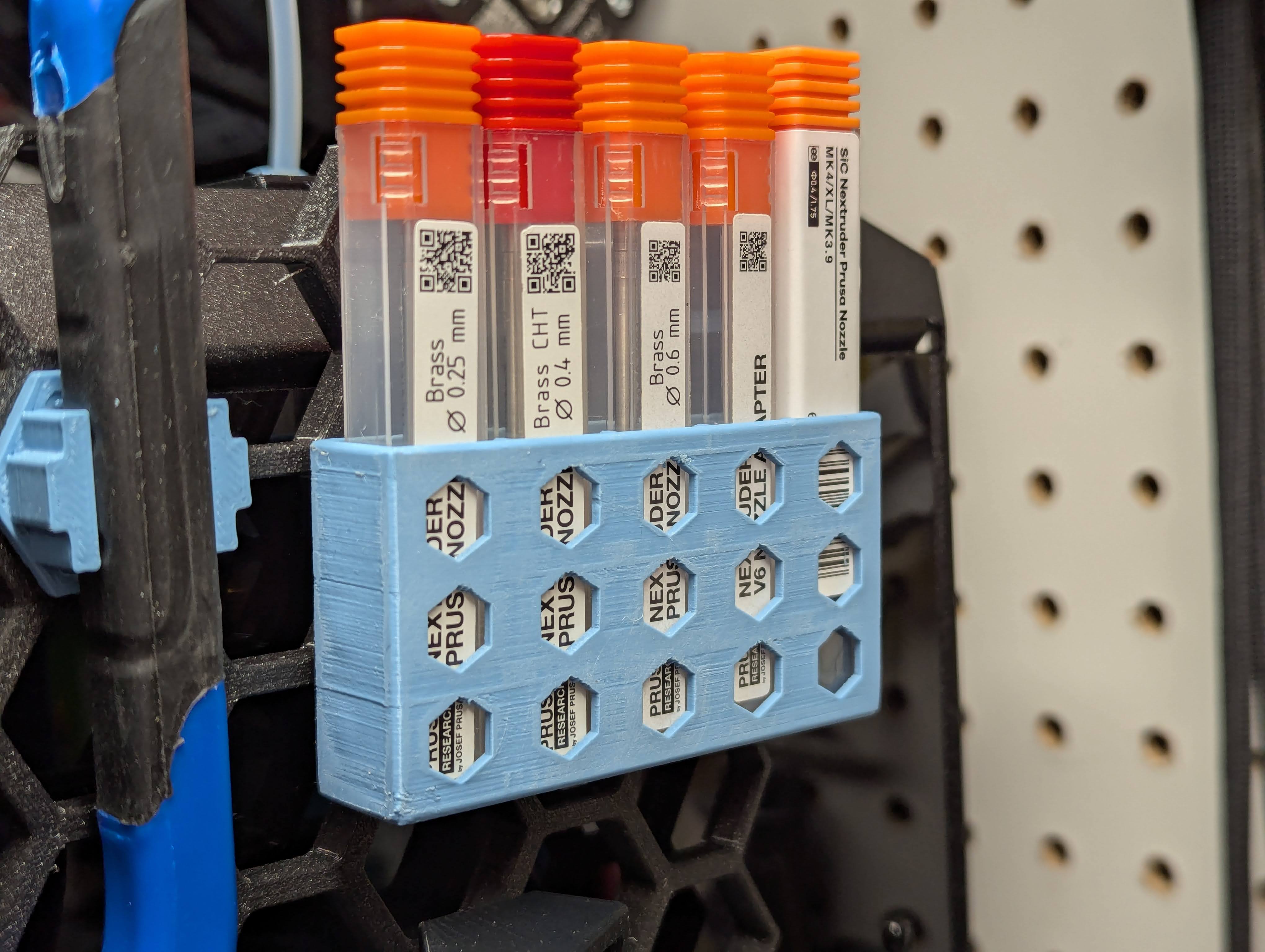 Prusa Nextruder Nozzle caddy for Honeycomb Storage Wall (HSW)