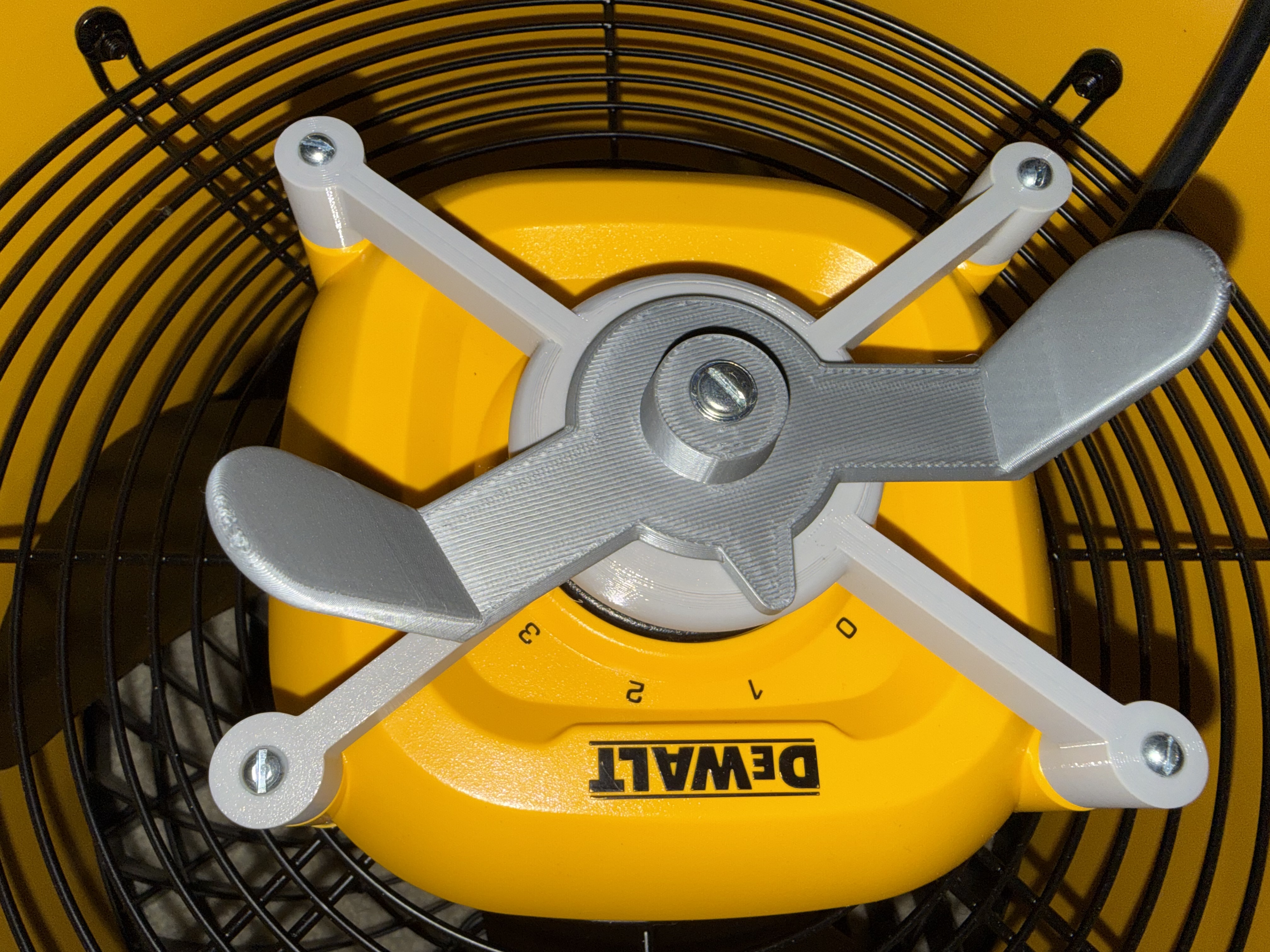 Switch overlay for Dewalt DXF1616 Fan