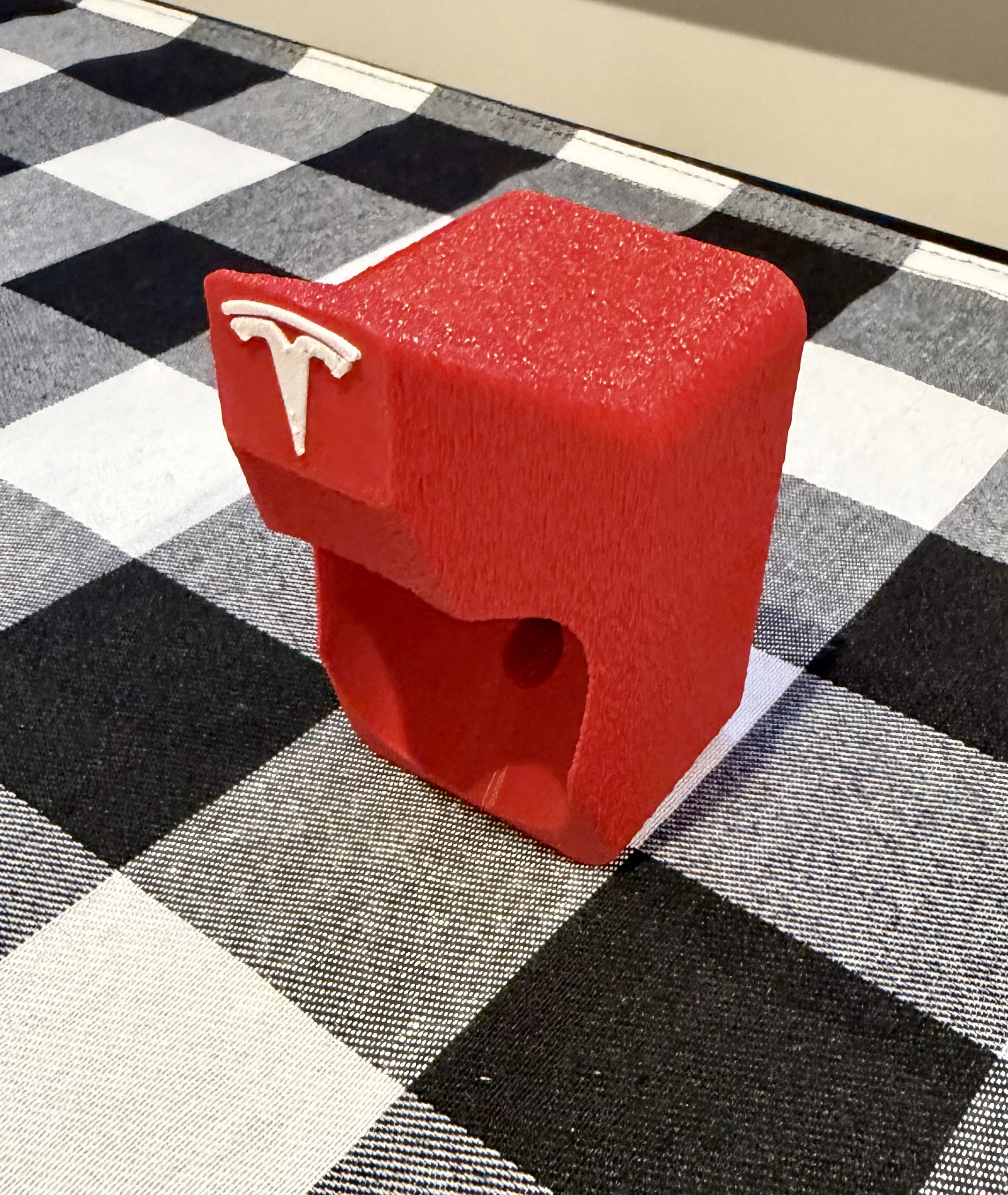 Tesla Wall Charger Plug and Cable Mount 3D model thumbnail