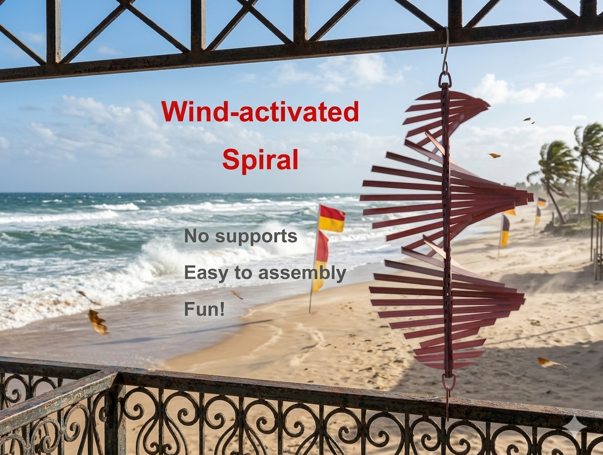 Wind-activated spiral