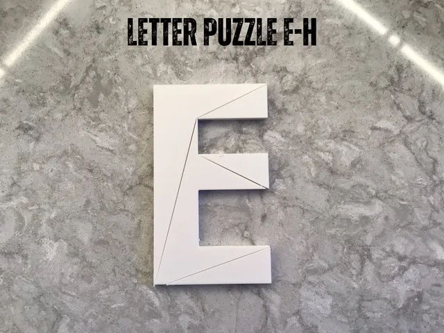 Letter puzzle E-H