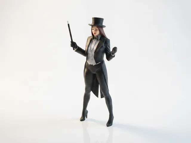 Performer Magician Female Figurine 3D Printable