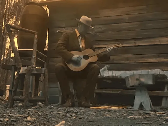 Blues guitar player