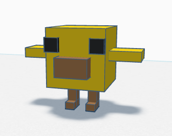 Minecraft Style Chick – STL & OBJ – 3D Print Model