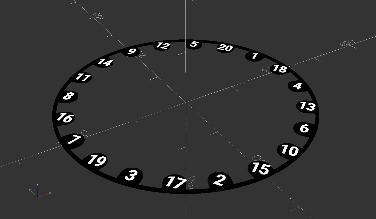 Dart Board Number Ring