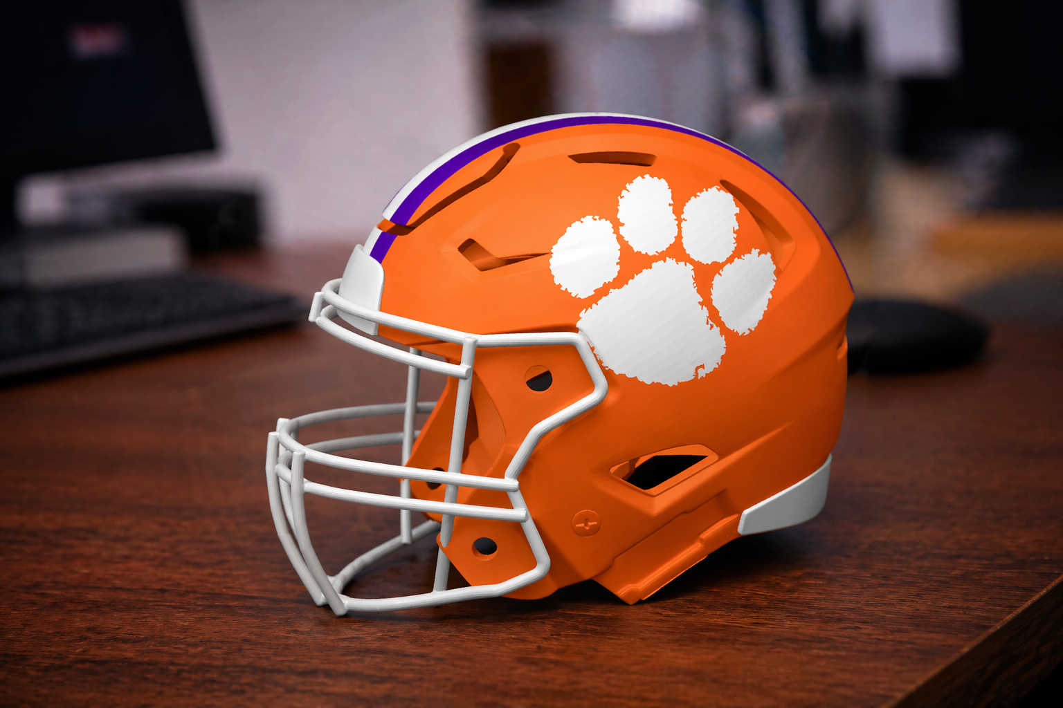 Clemson Tigers Football Helmet - With Stripes