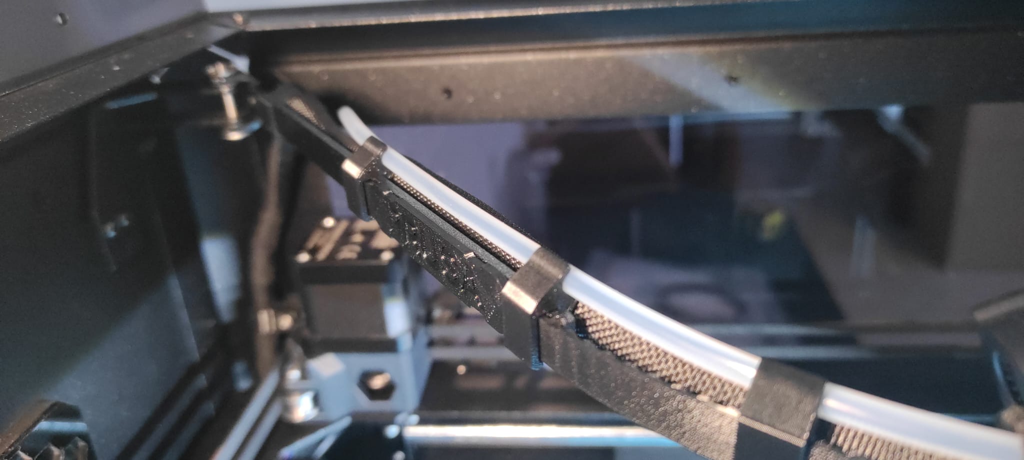 Prusa CORE One Swing Arm Extension & Integrated Cable Brackets (No-Velcro Remix)