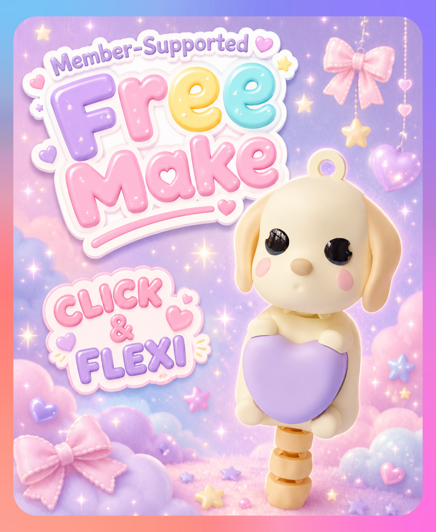 Labrador Retriever Love Heart Fidget Clicker Toy (Limited Time Free)