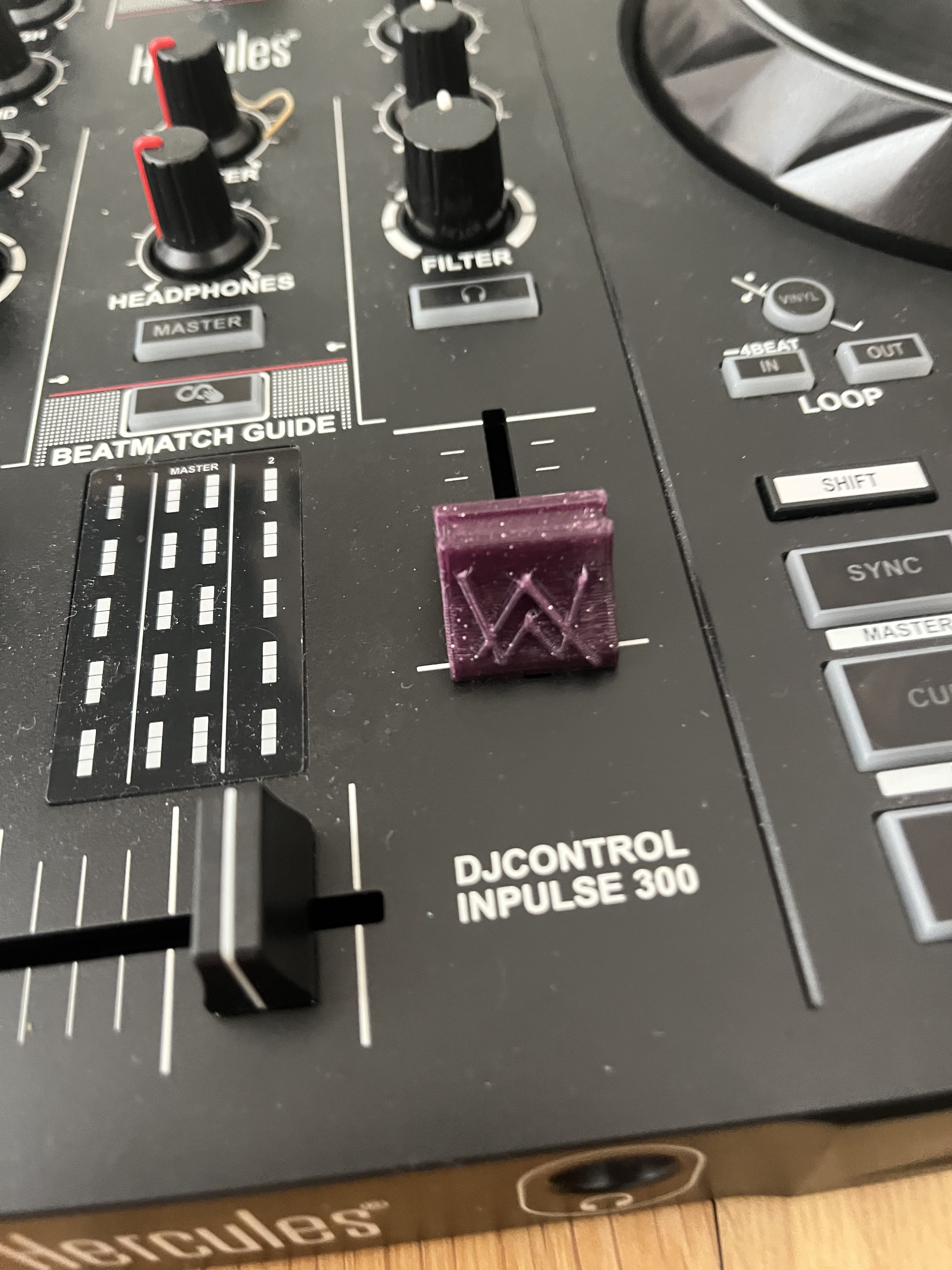 Fader with Alan Walker logo design (Hercules DJ Control Inpulse 300)