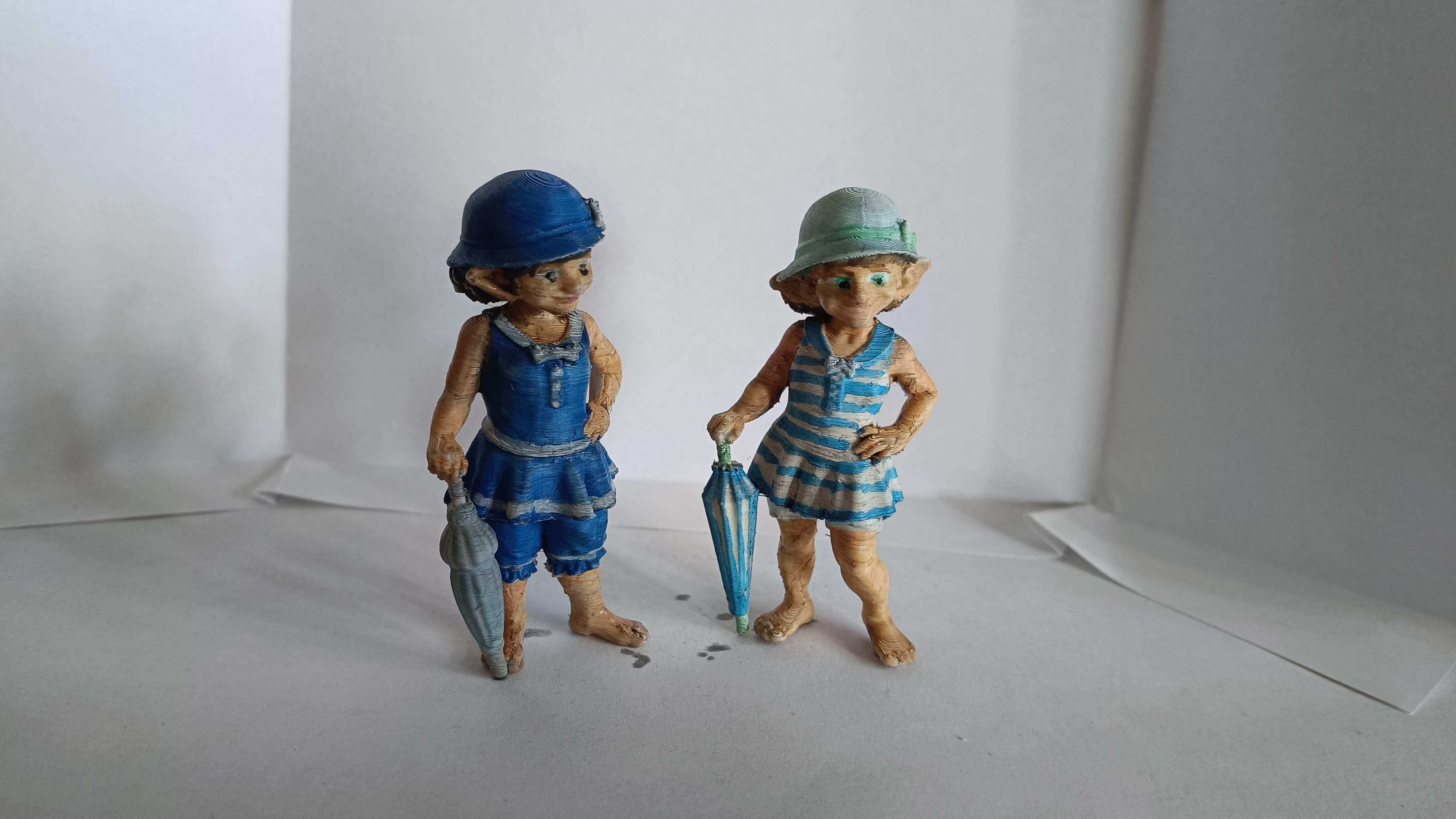 Female goblins in victorian swimsuits 3D model by Helpman