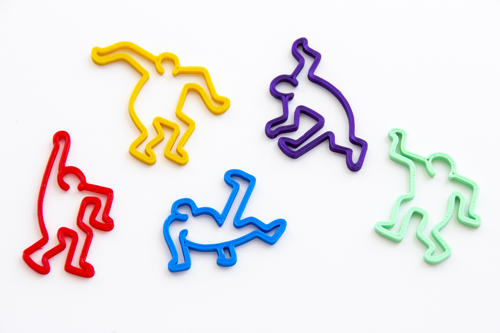 Keith Haring's Dancing Figures Keyring Charms - Quick and Easy Print - Gift Idea - Gift Inspiration