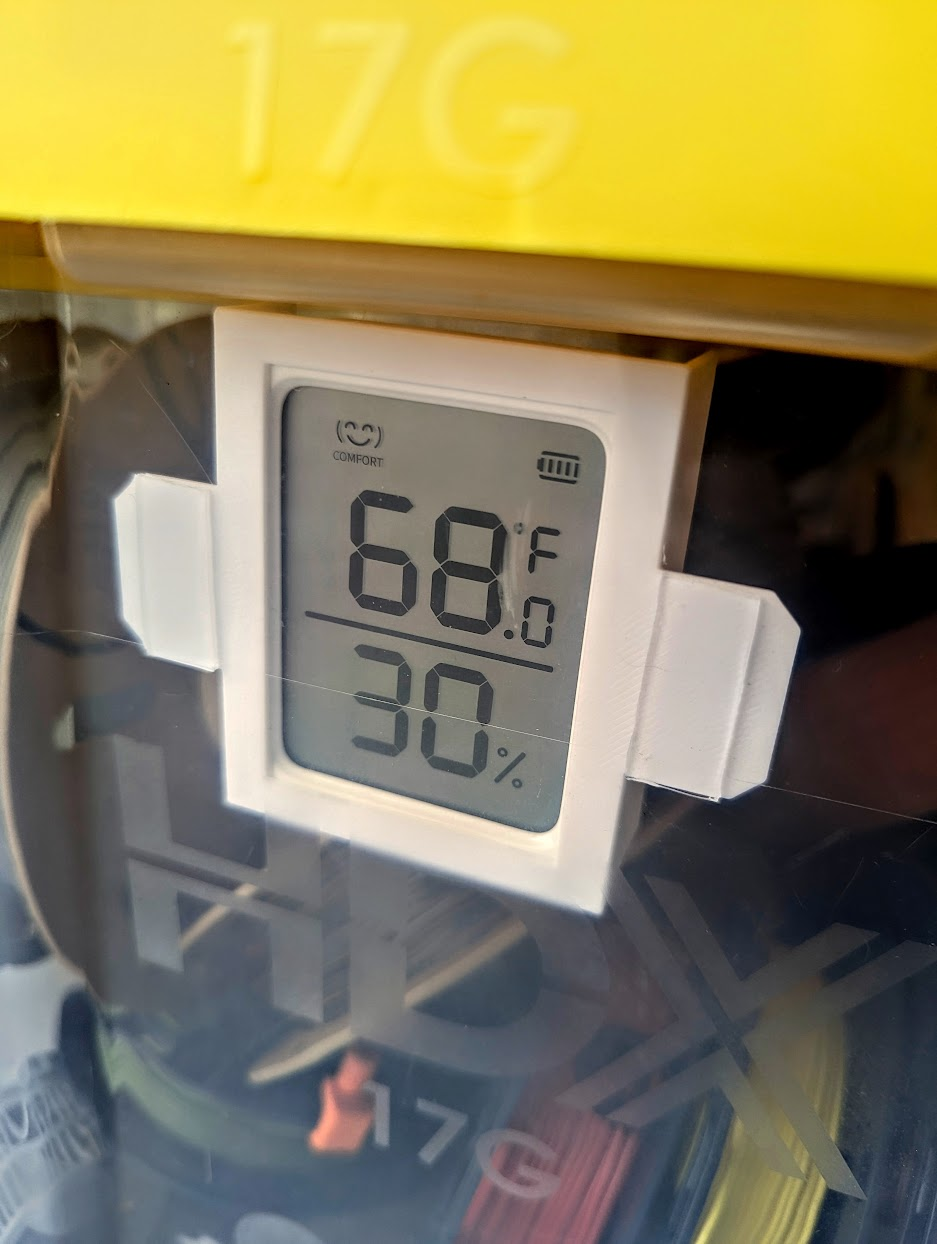 Switchbot Meter Plus Hygrometer holder for transparent filament boxes