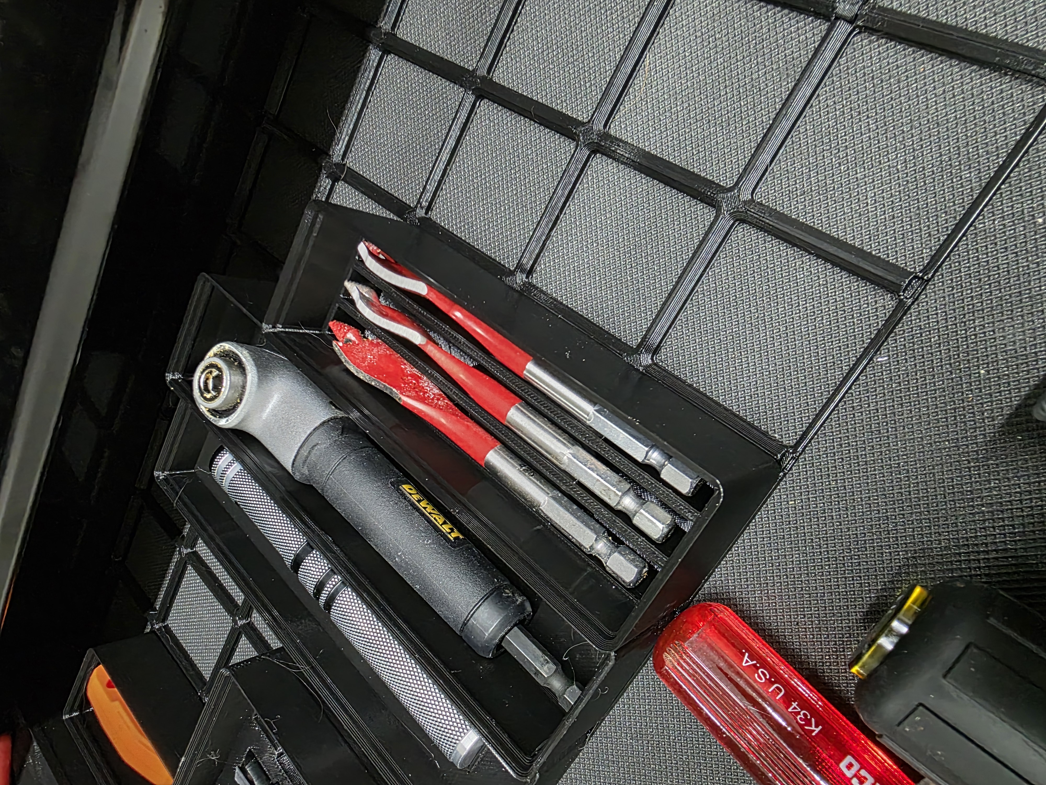 Stubby Spade Bit (4 inch) Storage - Gridfinity