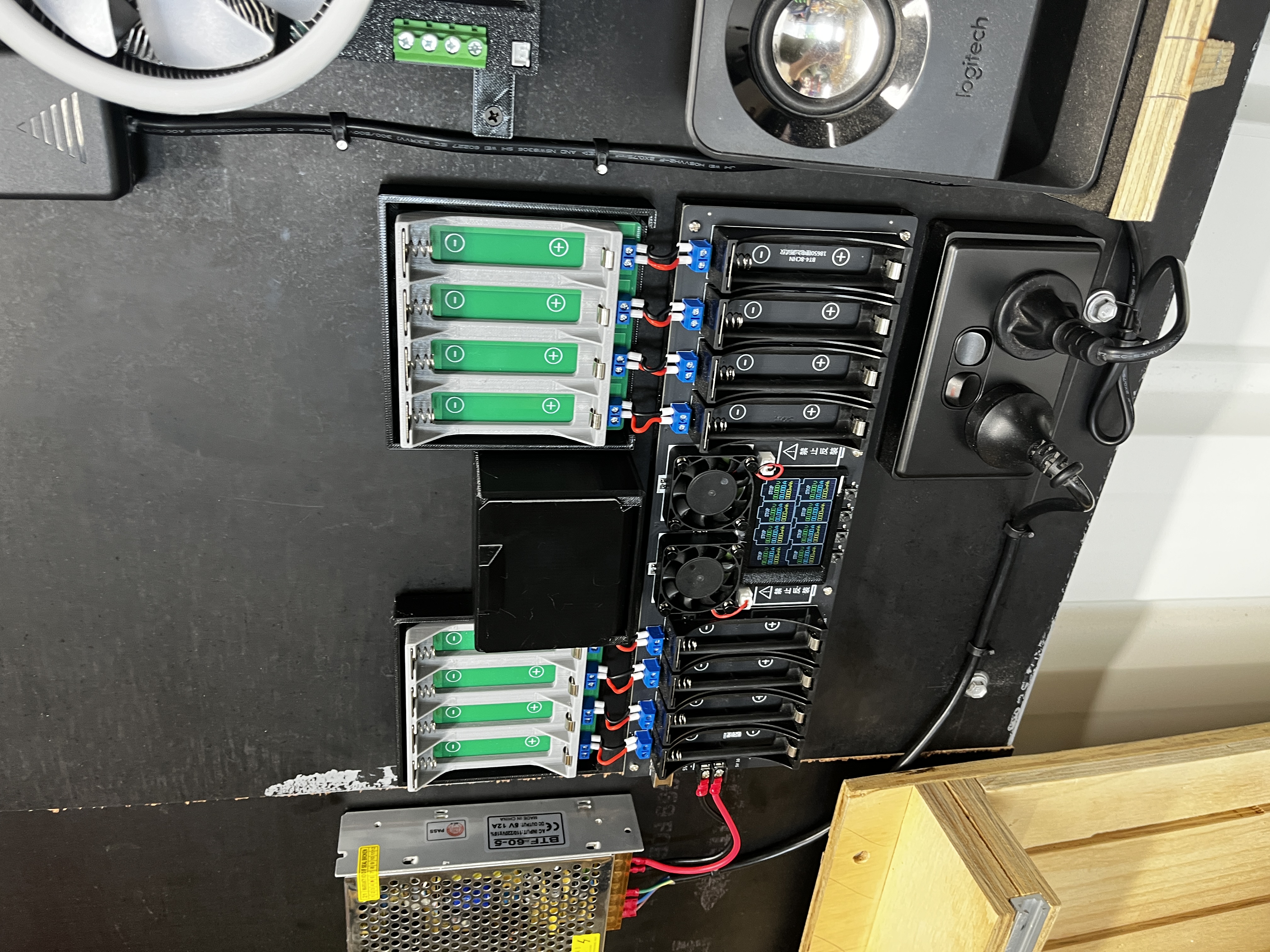 21700 wall bracket to Suit 8 Channel 18650 tester