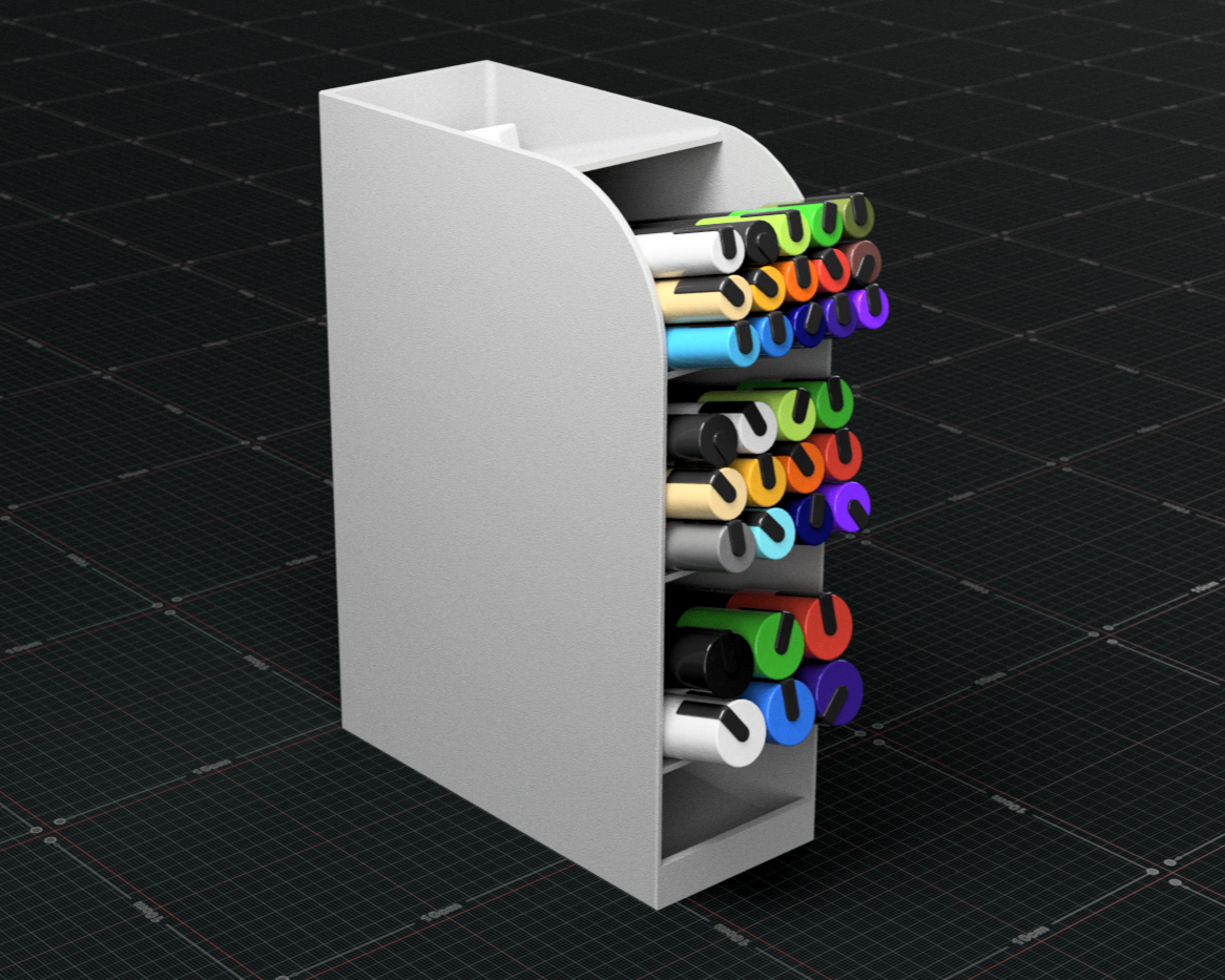 Minimalist Vertical Marker Organizer (Editable)