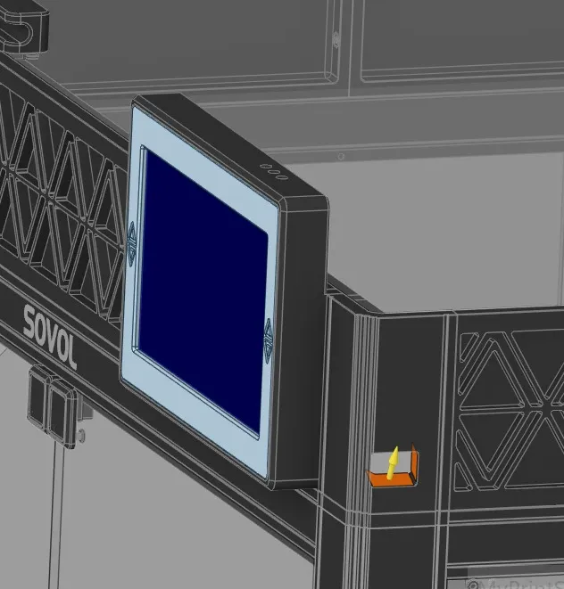 Sovol SV08 MAX Tophat – 7＂ BTT HDMI v1.2 Display Add-On by Nadir