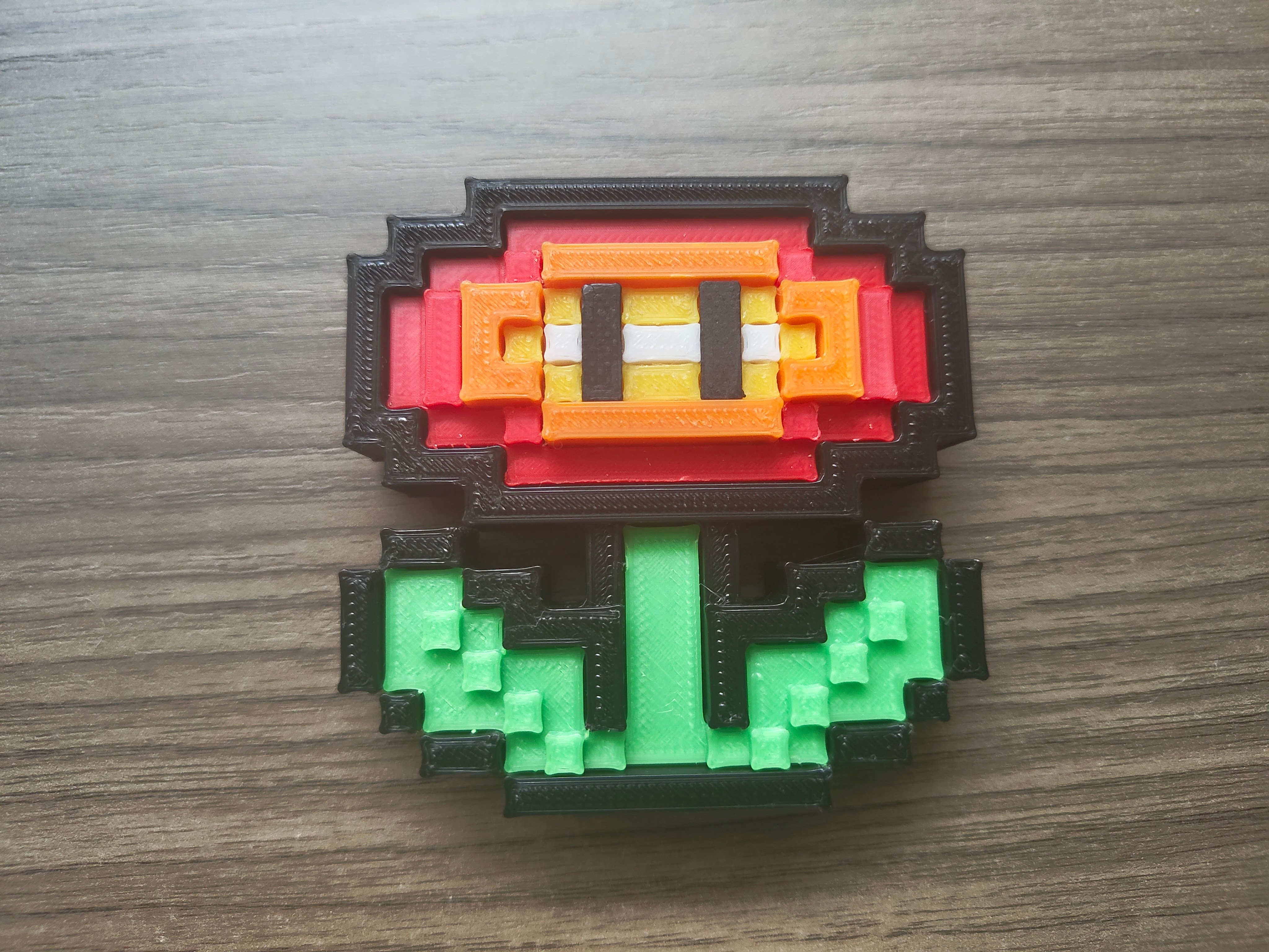 Fire flower 3D pixelart