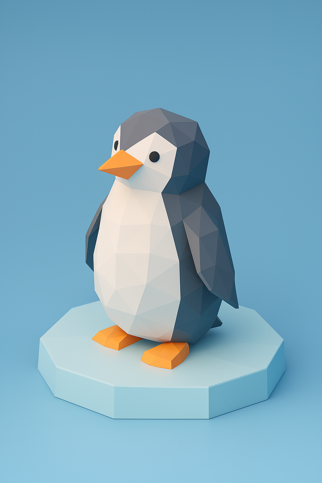 Low Poly Penguin 3D Model