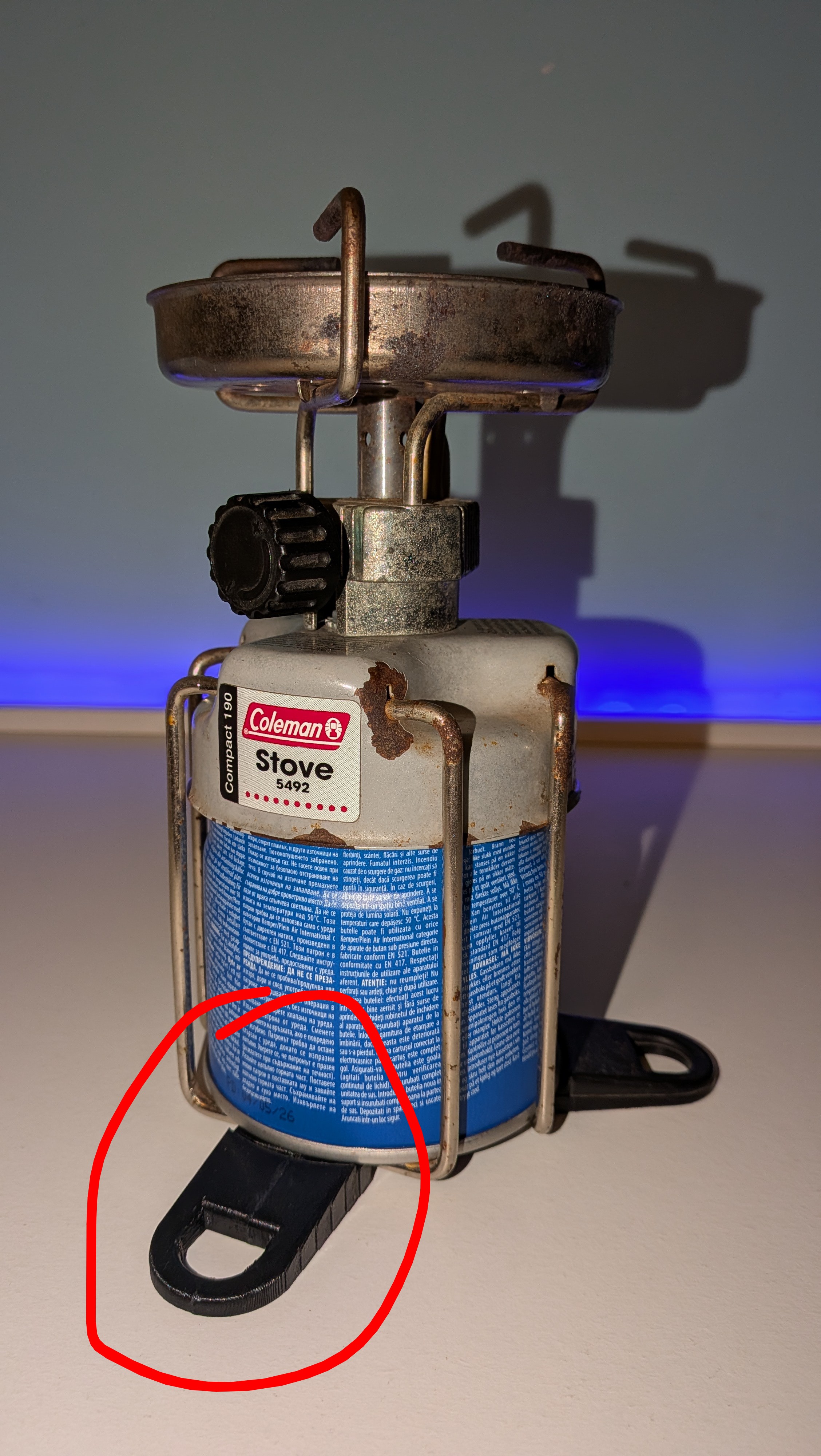 Coleman compact 190 camping stove foot